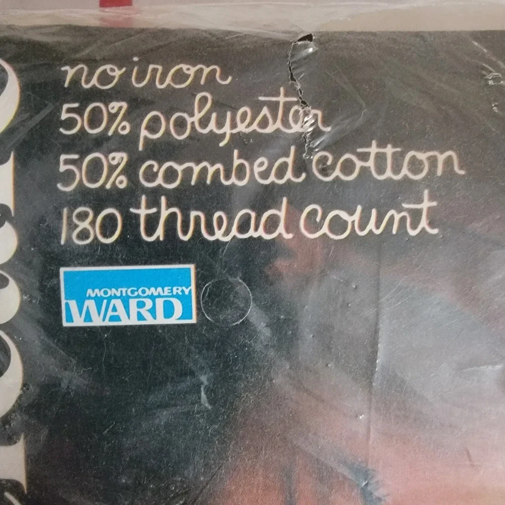 Montgomery‎ Ward Floria Percale Full Fitted Sheet NEW IN PACKAGE colorful